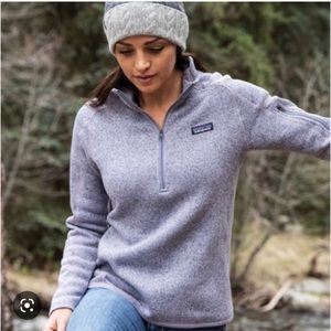 Patagonia Womens light blue purple gray 1/4 zip better sweater xs